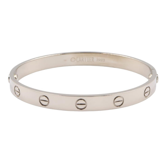 CARTIER Love Bracelet K18 White Gold Size 17