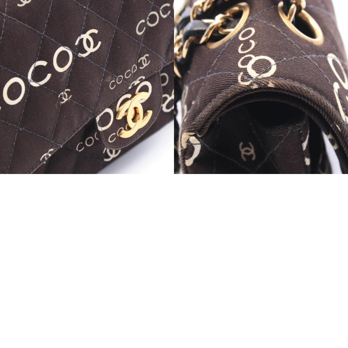 CHANEL Black Matelasse W Flap Shoulder Bag