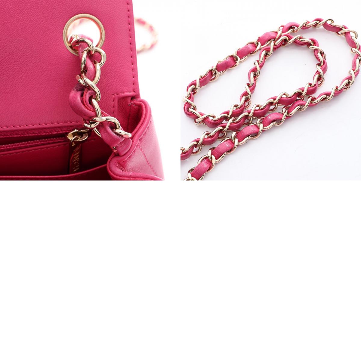 CHANEL Mini Matelasse Lambskin Bag Pink