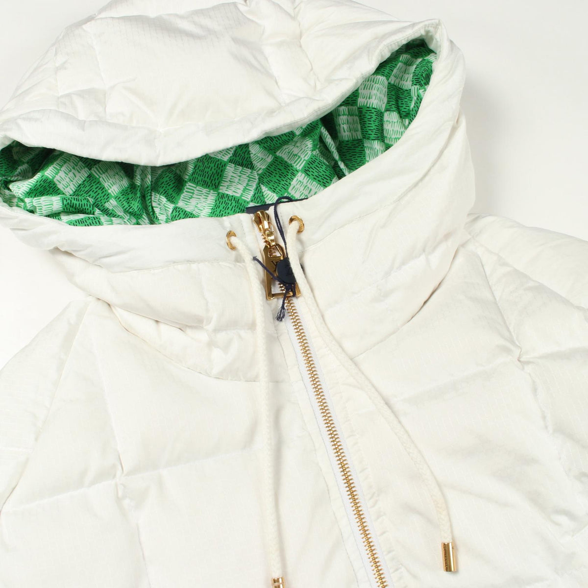 LOUIS VUITTON LV Match Hooded White Down Jacket Size 38