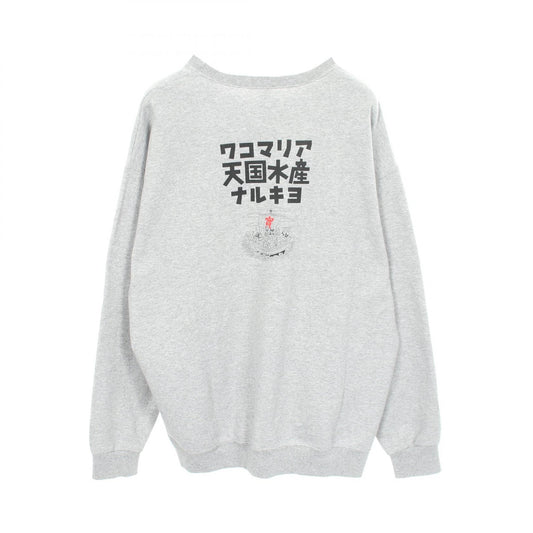 WACKO MARIA Print Cotton Poly Sweatshirt Gray Size XL