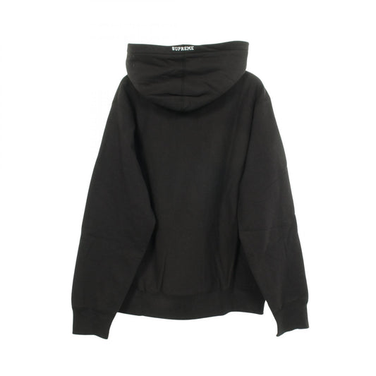 Supreme Logo Embroidered Hoodie Black Size M