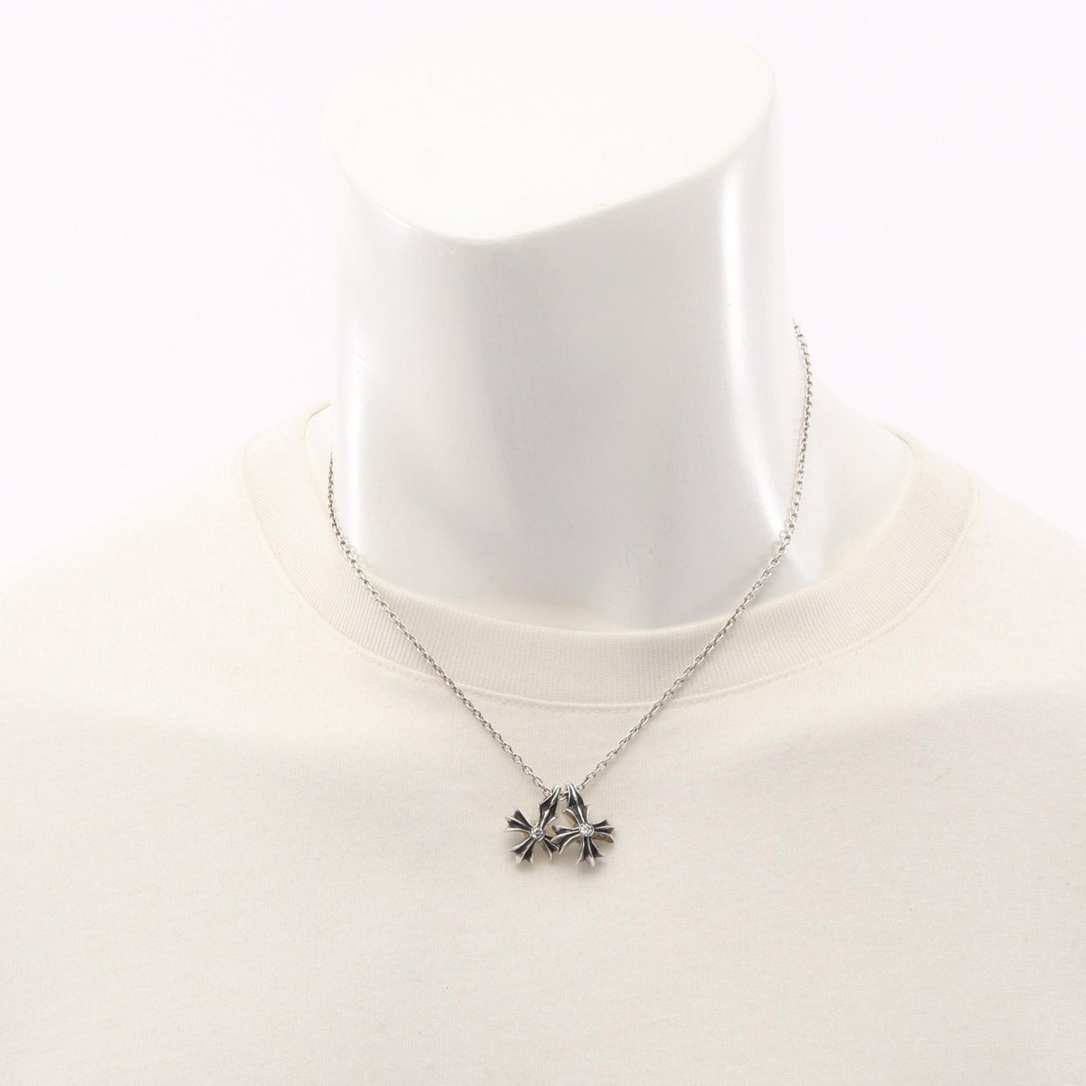 COMME des GARCONS CH PLUS 2P DMND Necklace Silver