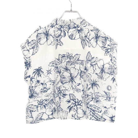 LOUIS VUITTON Tropical Floral Silk Tank Top White Size 38