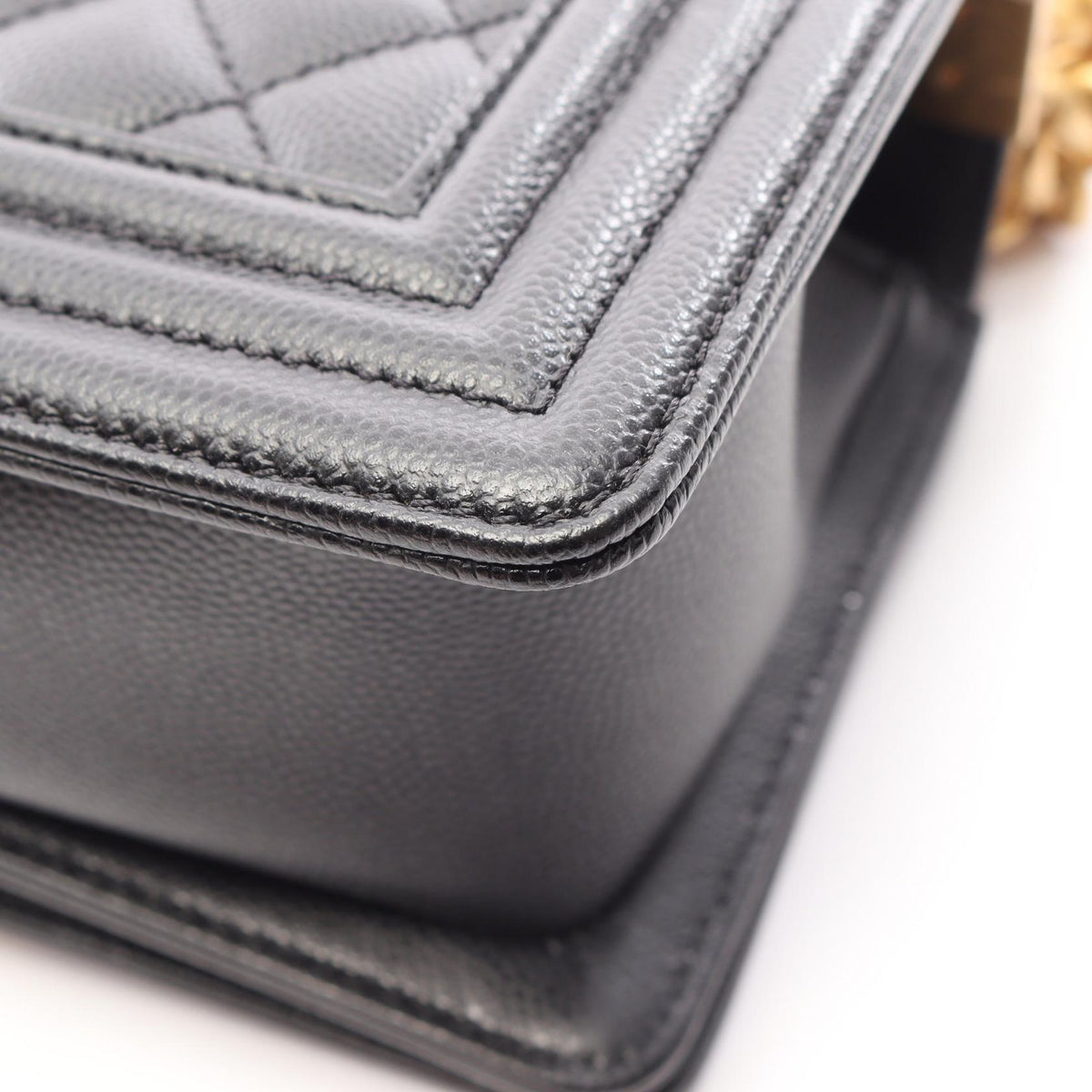 CHANEL Boy Chanel Caviar Skin Shoulder Bag