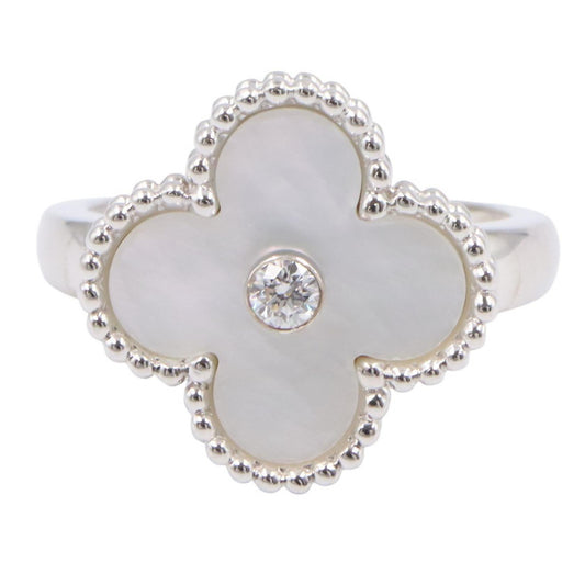 Van Cleef & Arpels Vintage Alhambra Pearl Ring Size JP 10.5