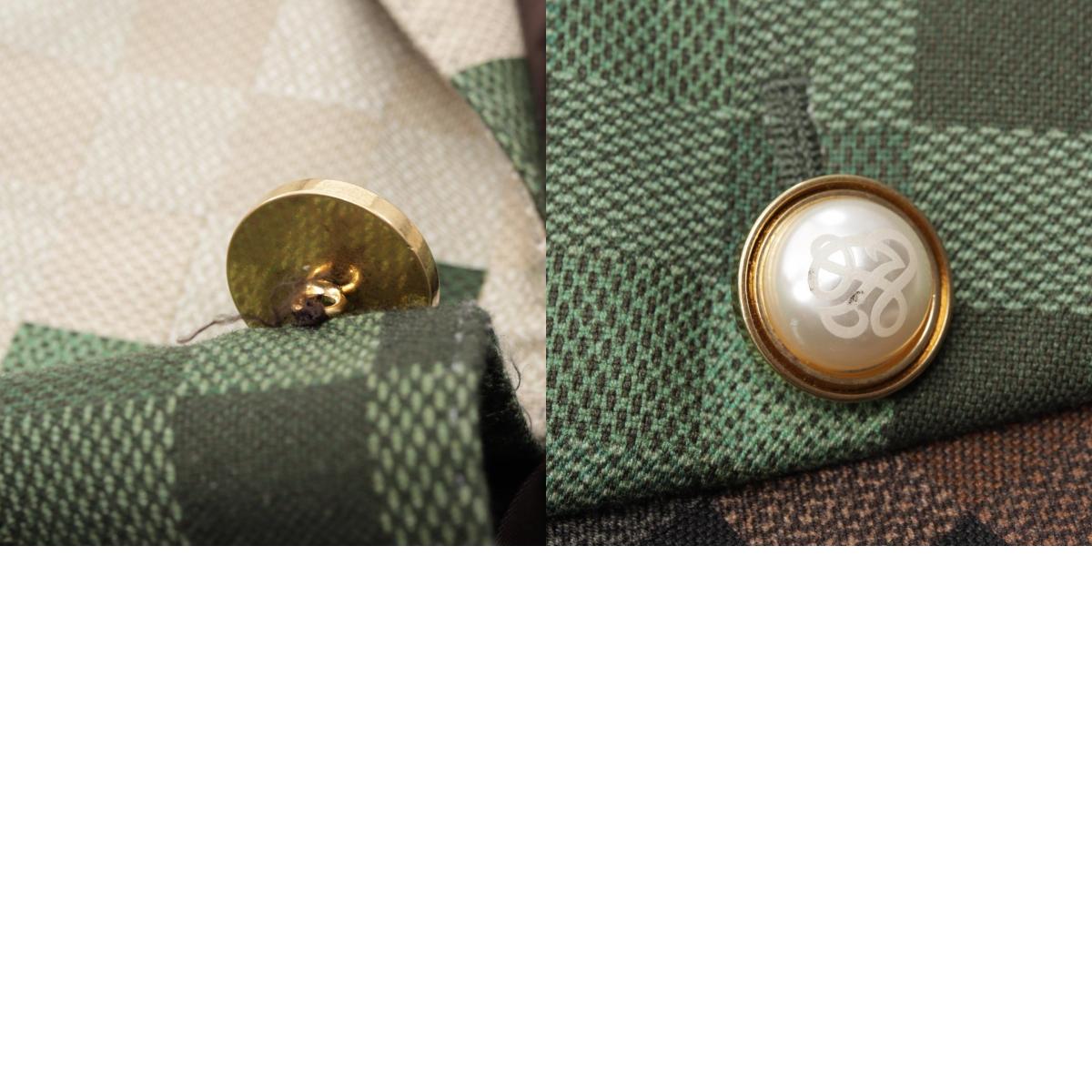 LOUIS VUITTON Damoflage Cotton Blazer Green Size 48