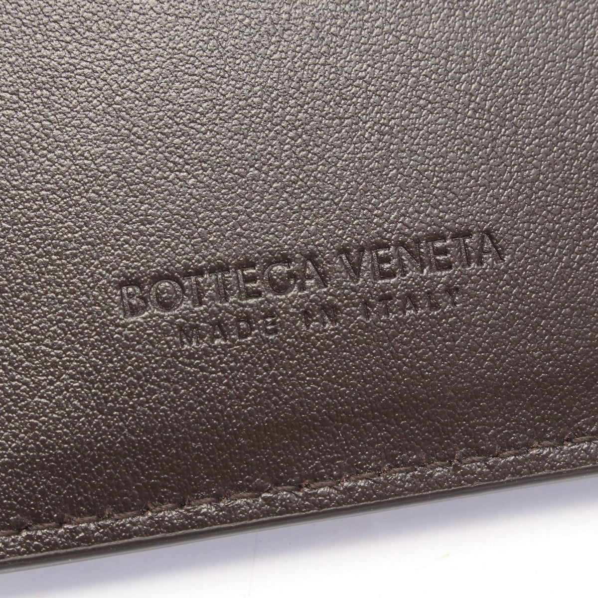 BOTTEGA VENETA Intrecciato Leather Bi-Fold Wallet Brown