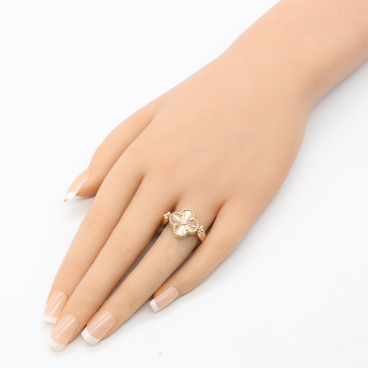 Van Cleef & Arpels Alhambra Guilloche Ring Size JP 18