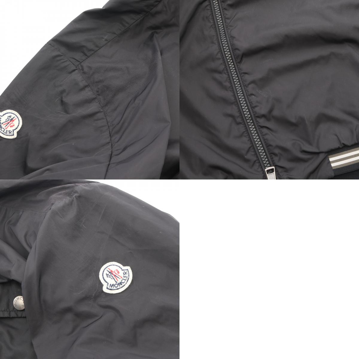 MONCLER JEANCLAUDE Hooded Nylon Jacket Black Size 4