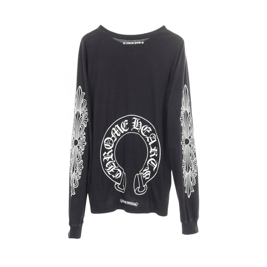 CHROME HEARTS Horseshoe Floral Print Sleeve T-Shirt Size L