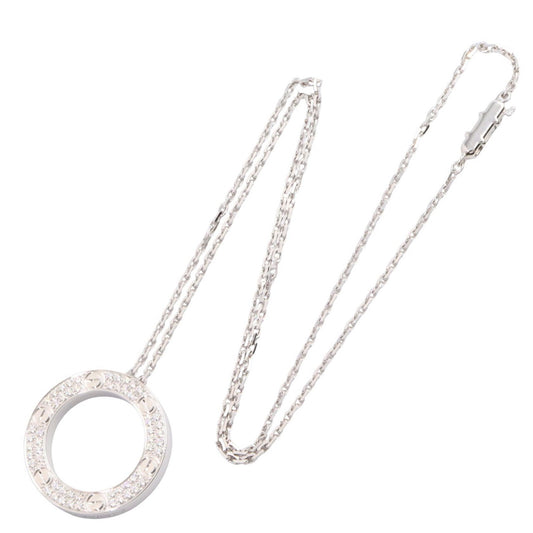 CARTIER Love Circle Diamond K18WG Necklace