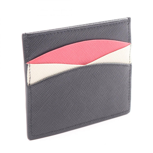 PRADA Saffiano Leather Card Wallet Black