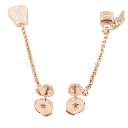 HERMES Kelly Clochette K18PG Earrings