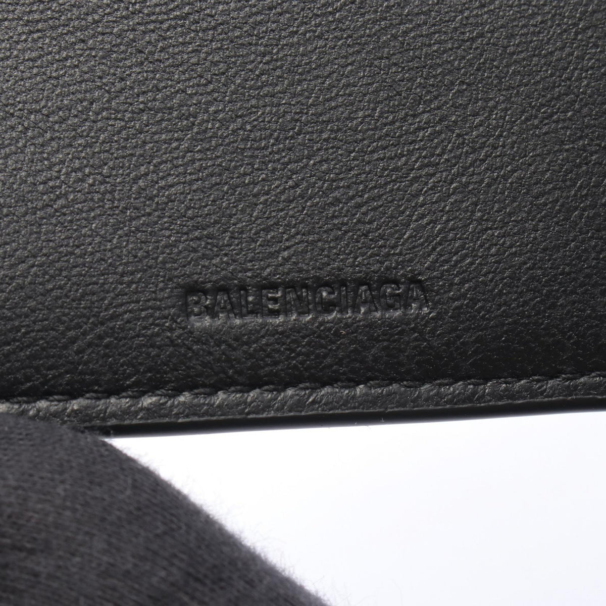 BALENCIAGA Le City Square Bi-Fold Leather Wallet Black