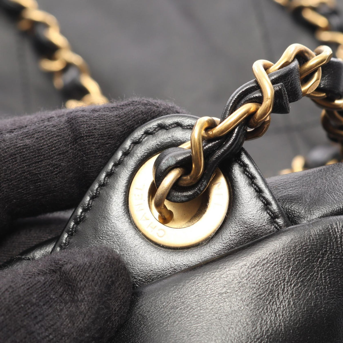 CHANEL Chanel 22 Leather Backpack Black