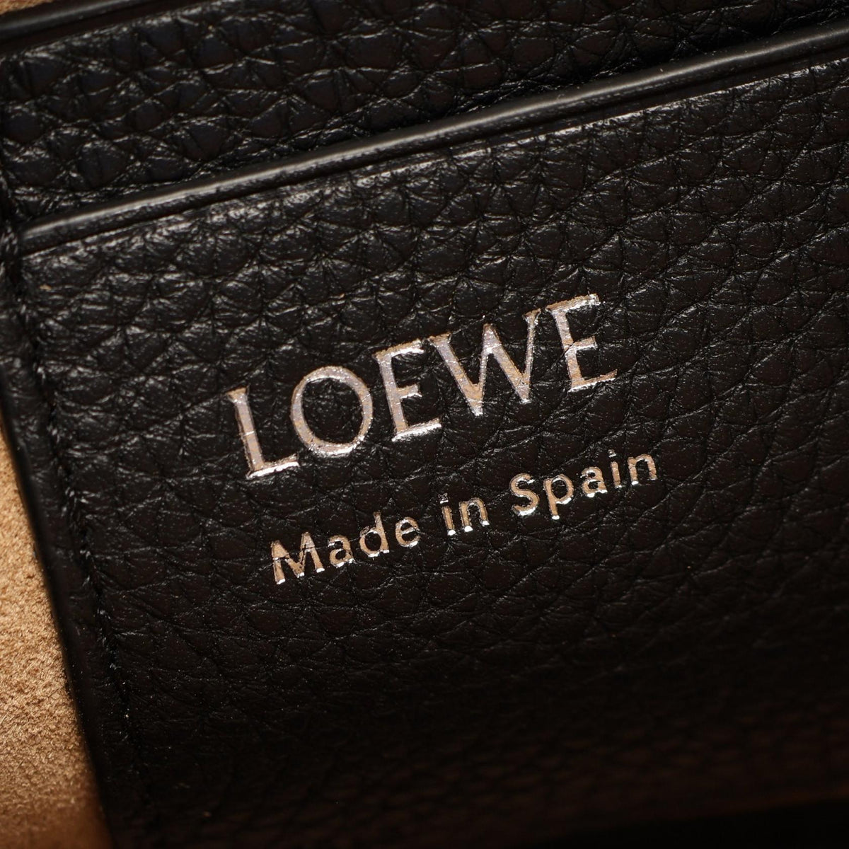 LOEWE Pebble Small Messenger Bag Black Leather