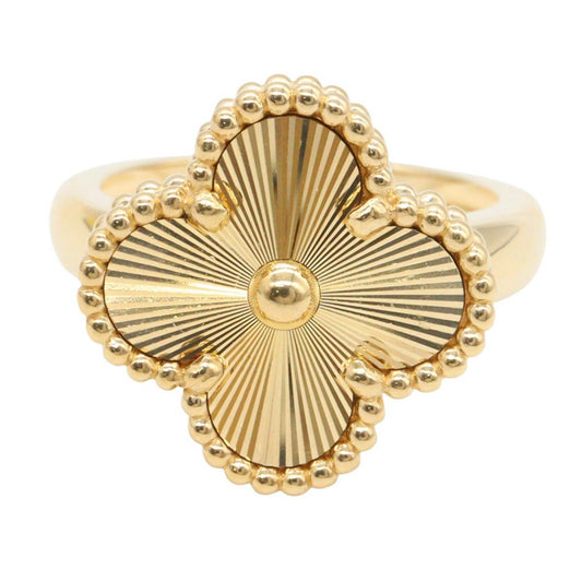 Van Cleef & Arpels Vintage Alhambra Guilloche Ring Size JP 7