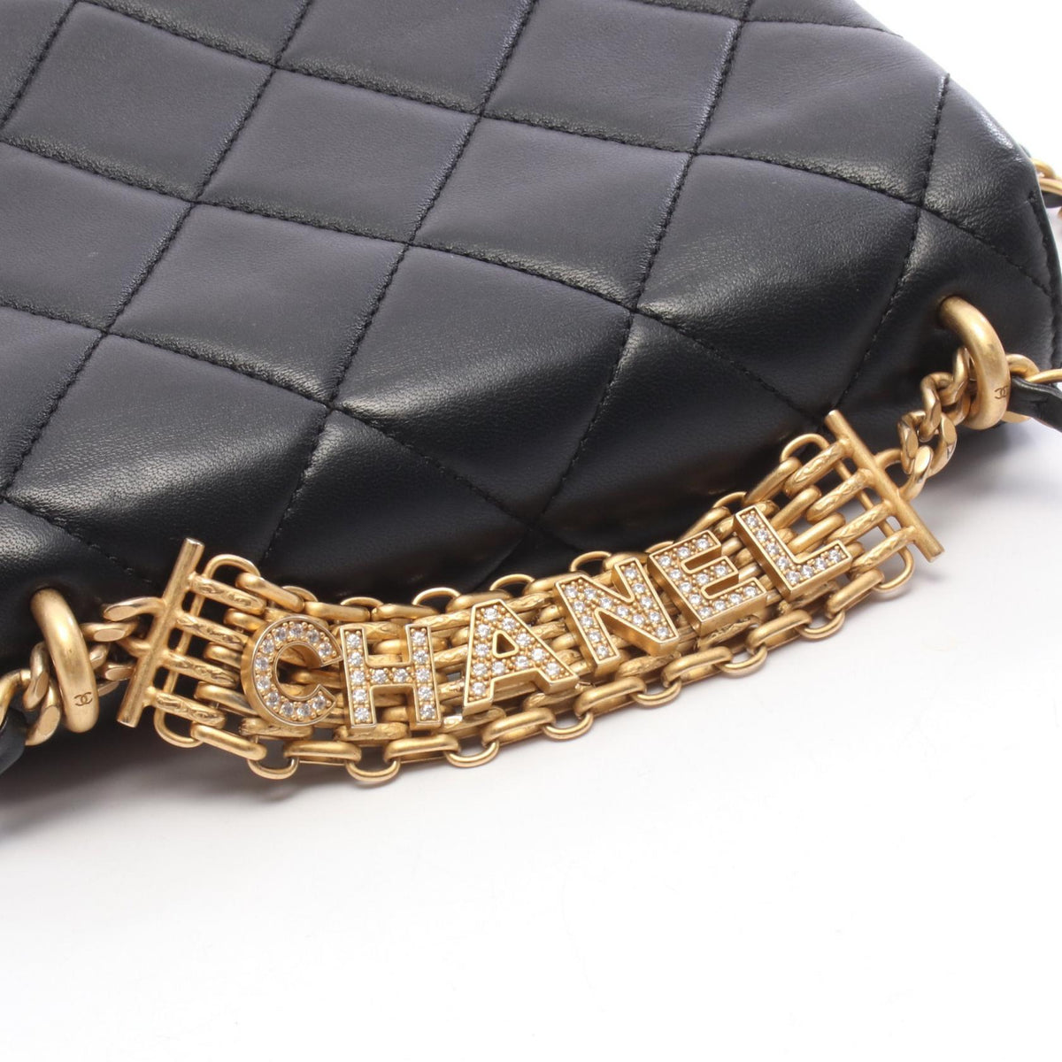 CHANEL Matelasse Top Handle Bag Black