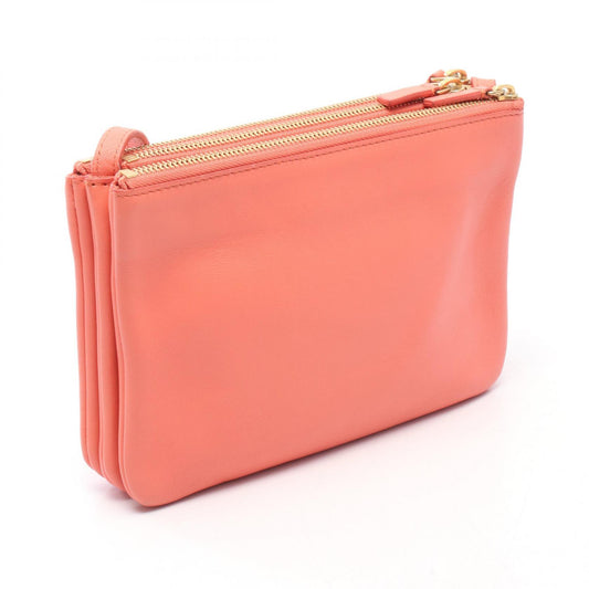 CELINE Trio Small Leather Bag Pink