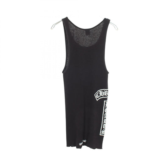 CHROME HEARTS BS Fleur Logo Rib Tank Top Black Size L