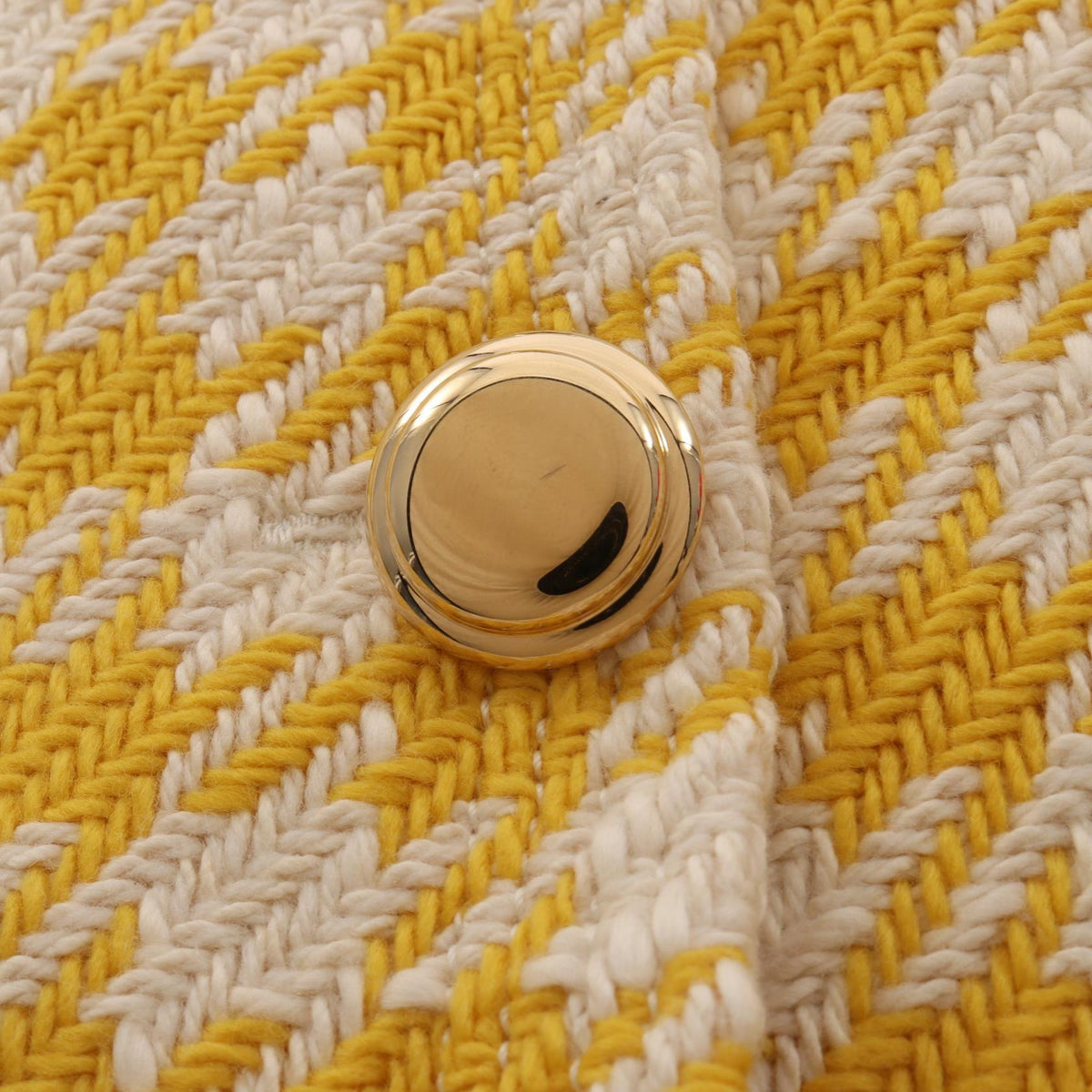 Miu Miu Houndstooth Tweed Skirt Yellow Wool Size 40
