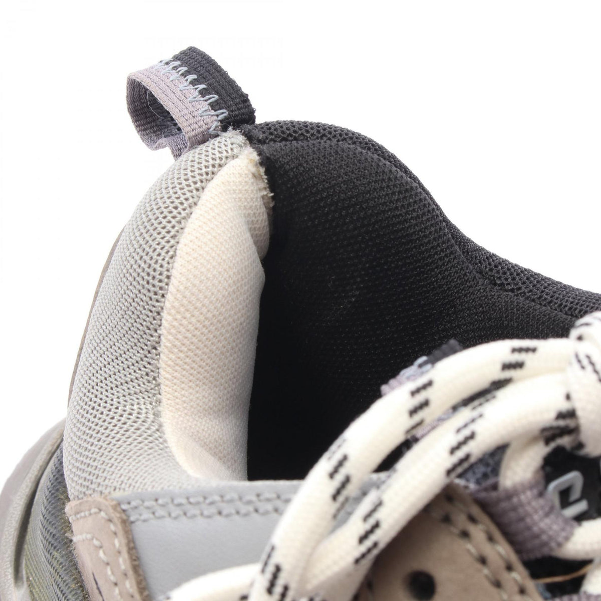 BALENCIAGA Triple S Split Leather Sneakers Black Size 26.5cm