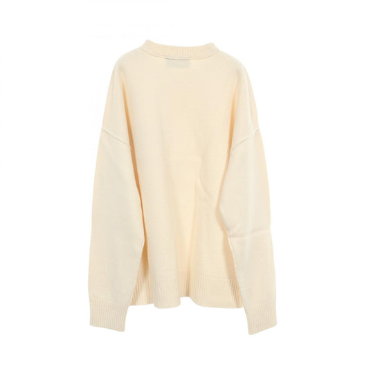 AMI Crewneck Wool Sweater Ivory Size L