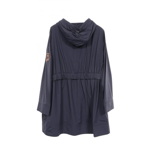 Herno Hooded Nylon Coat Navy Blue Size 42