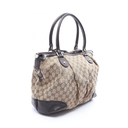 GUCCI Sukey GG Canvas Handbag Beige