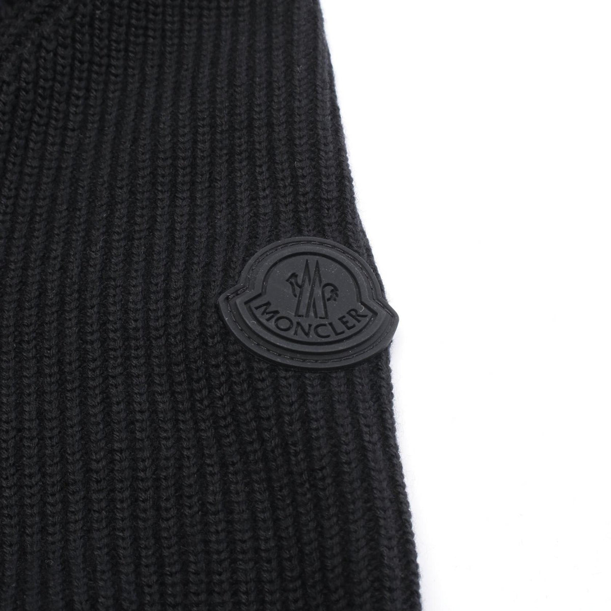 MONCLER Knit Trim Hooded Down Jacket Black Size XL