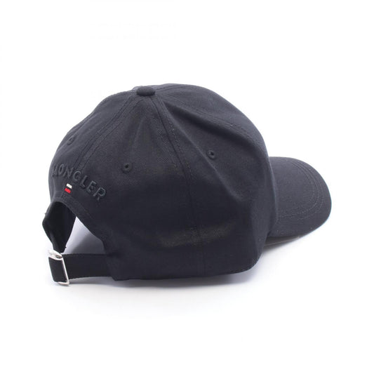 MONCLER Logo Embroidered Cotton Cap Black Size ONE SIZE