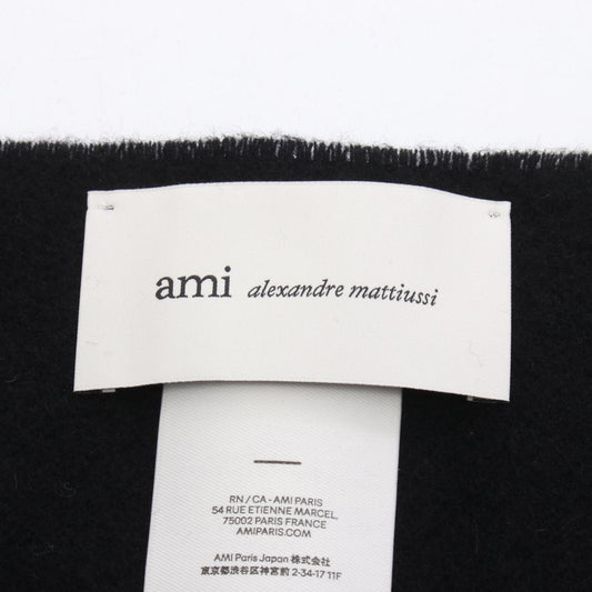 AMI Ami De Coeur Wool Scarf Black
