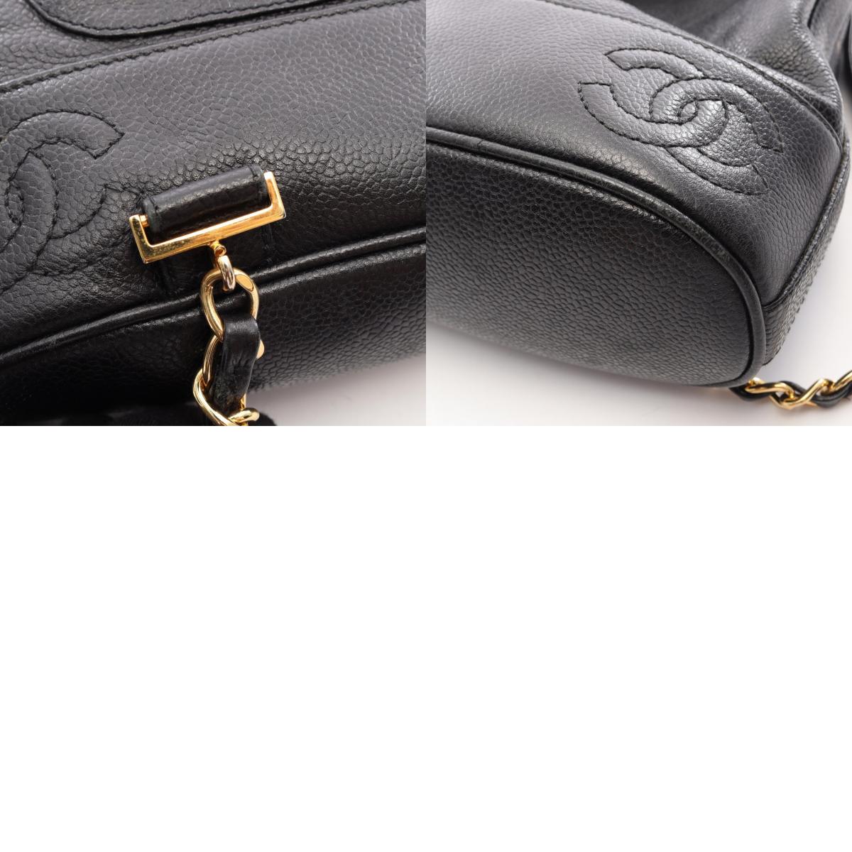 CHANEL Triple CC Caviar Backpack Black