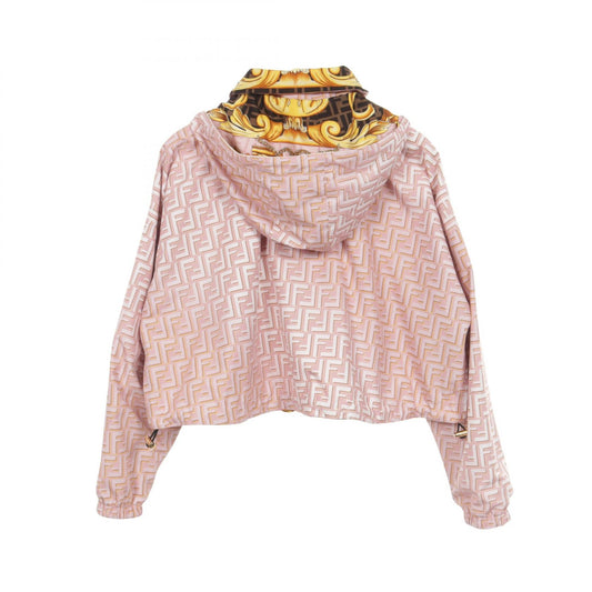 FENDI FENDACE Reversible Nylon Pink Multicolor Jacket Size XS