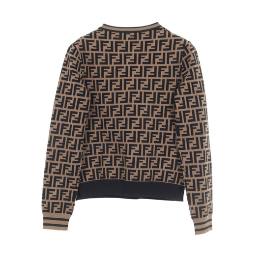 FENDI Zucca Long Sleeve Sweater Beige Size 40