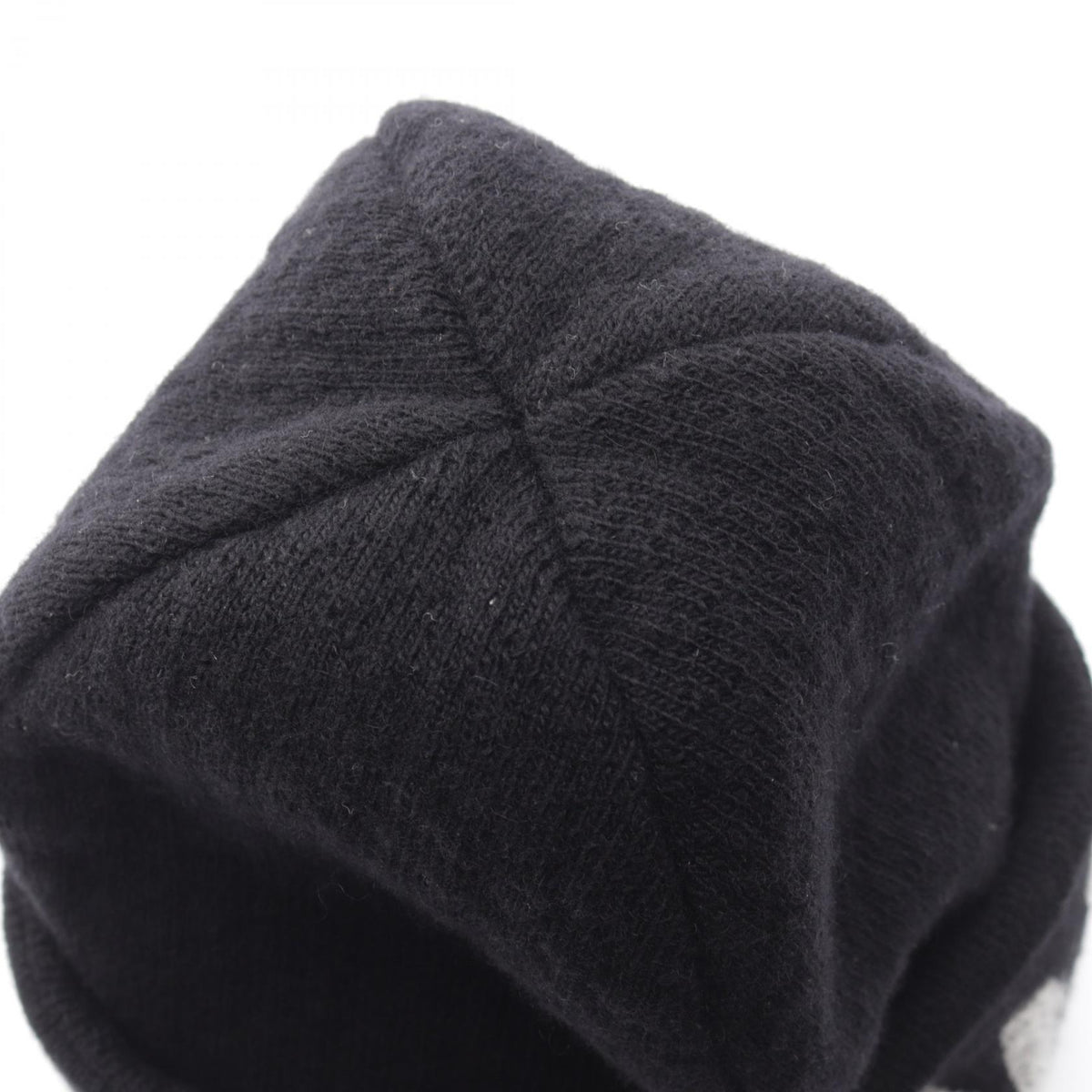 CHANEL Logo Wool Cashmere Knit Hat