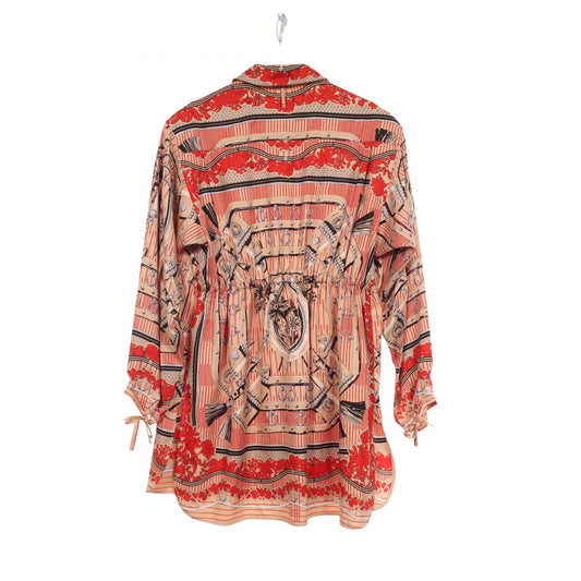 HERMES Aux Champs en Fleurs RayeH Drawstring Ring Size 38