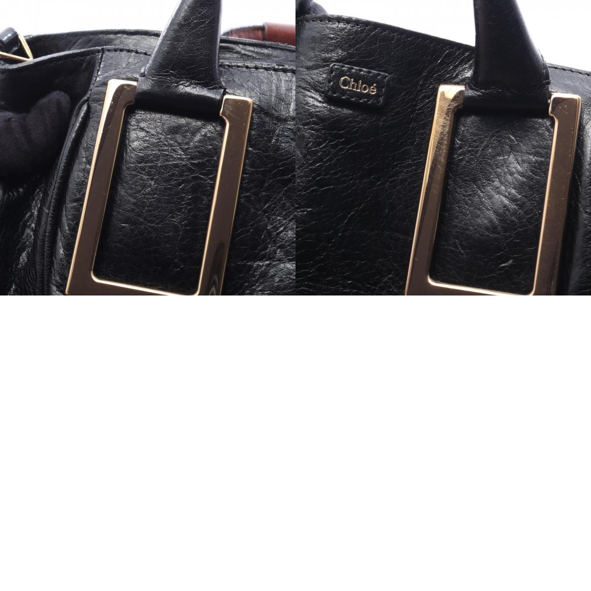 Chloe Ethel 2-Way Leather Handbag Black