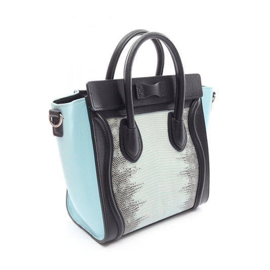 CELINE Luggage Nano Shopper Handbag Blue