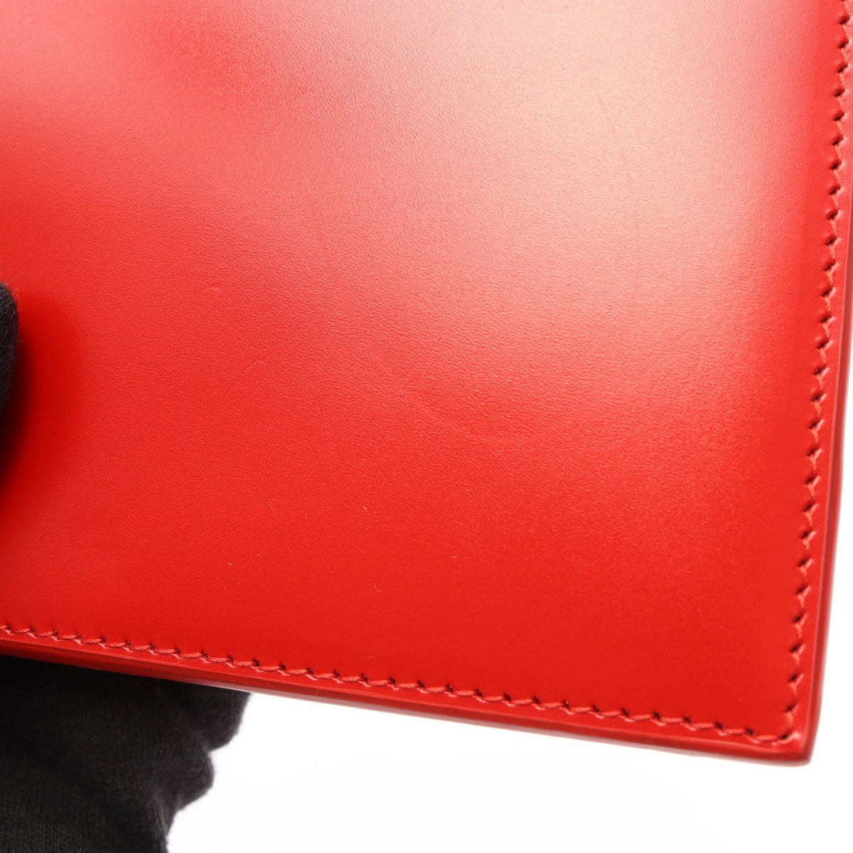 BOTTEGA VENETA Leather Clutch Bag Red