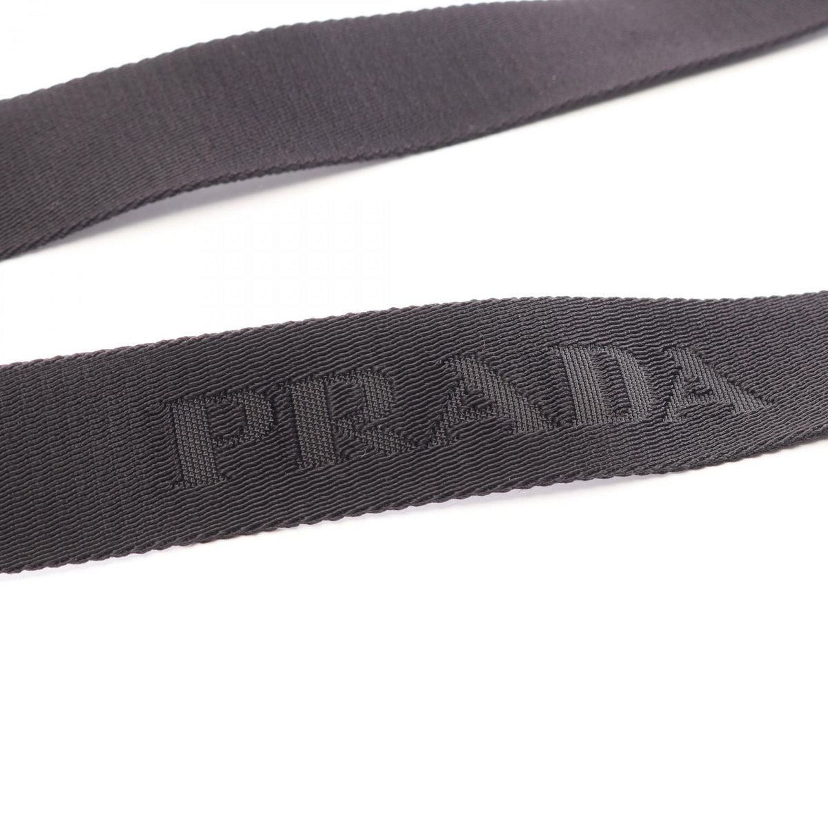 PRADA Triangle Plate Nylon Phone Case Bag Black