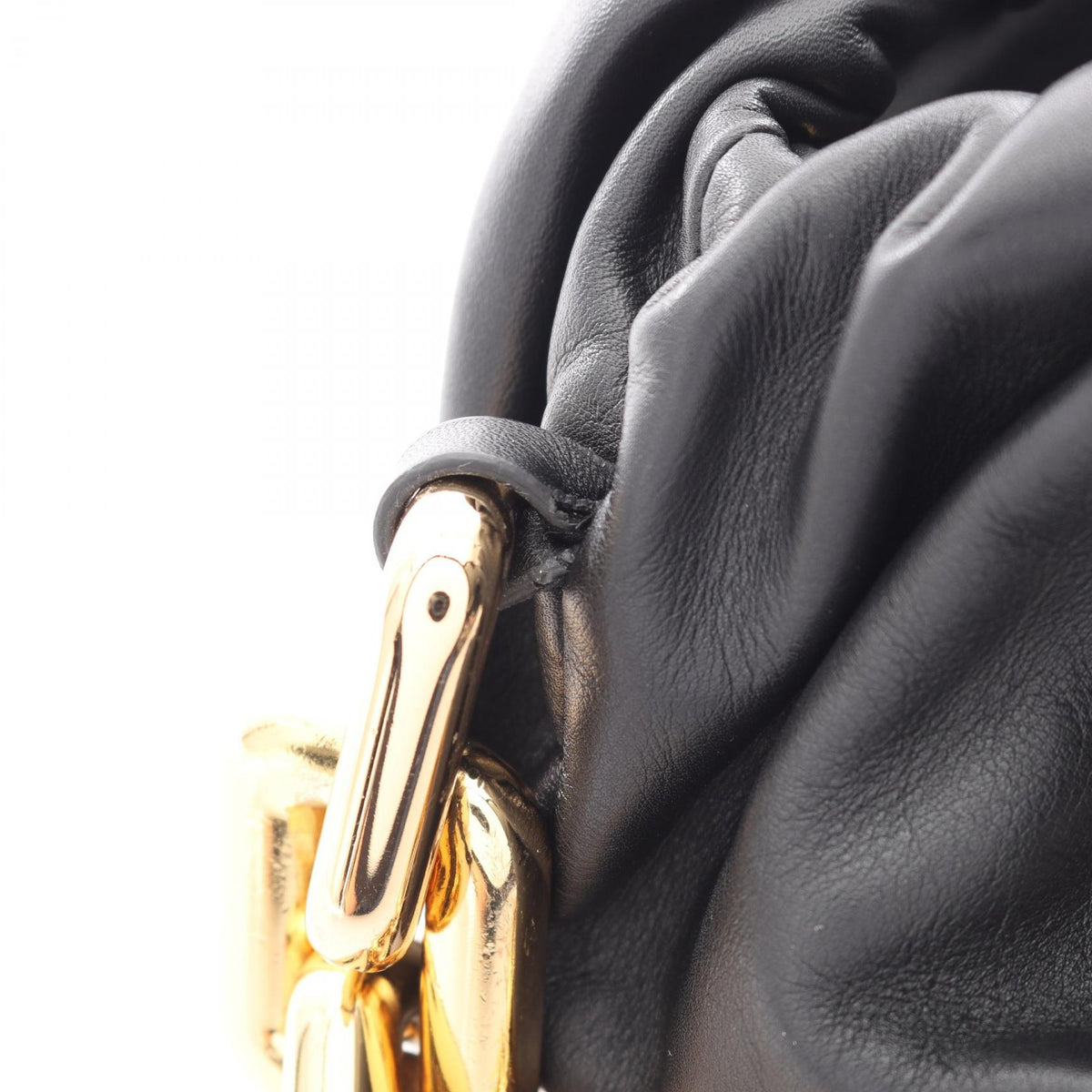 BOTTEGA VENETA The Chain Black Leather Shoulder Bag