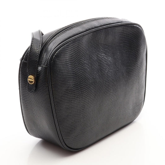 Salvatore Ferragamo Vara Lizard Bag Black