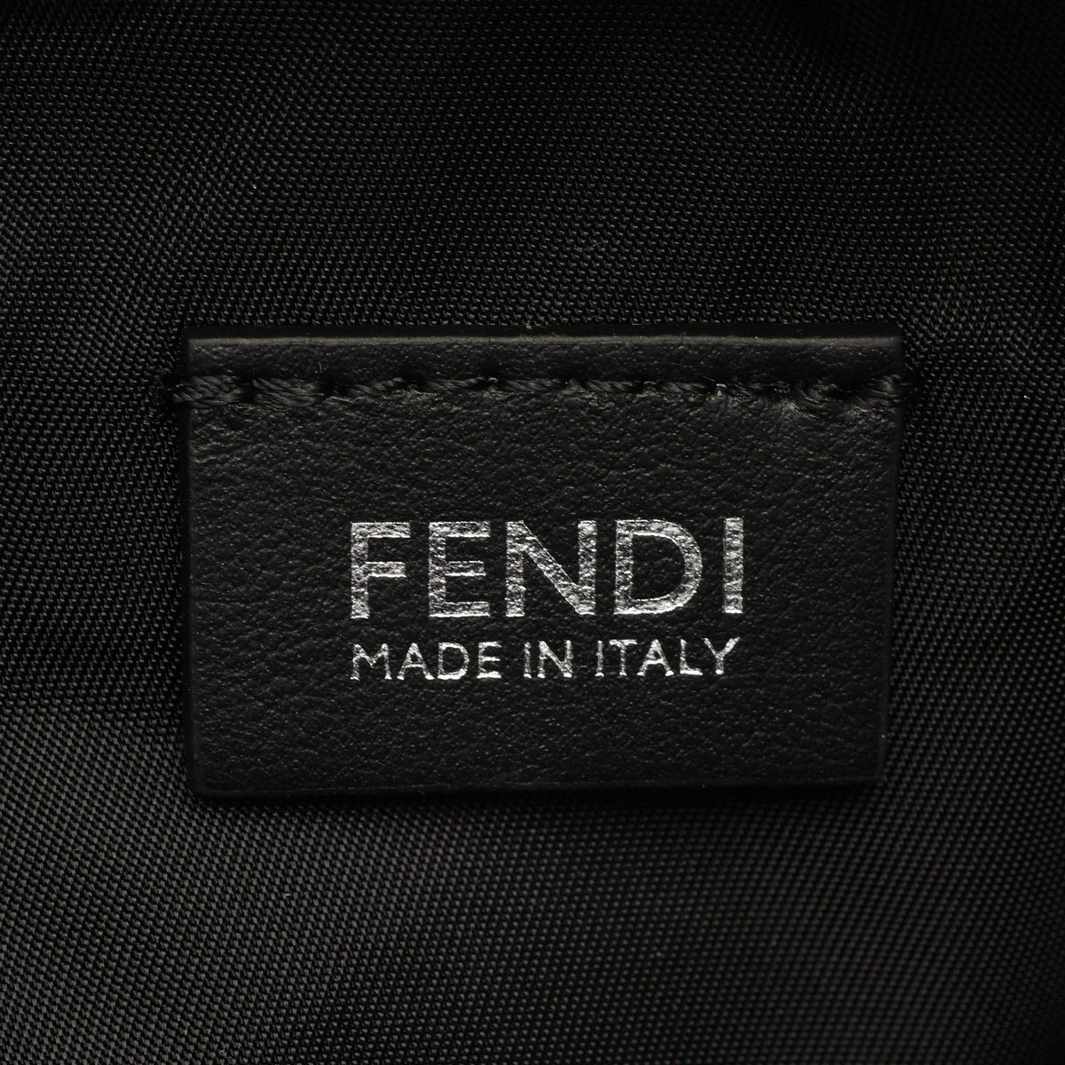 FENDI Zucca Canvas Leather Clutch Bag Brown
