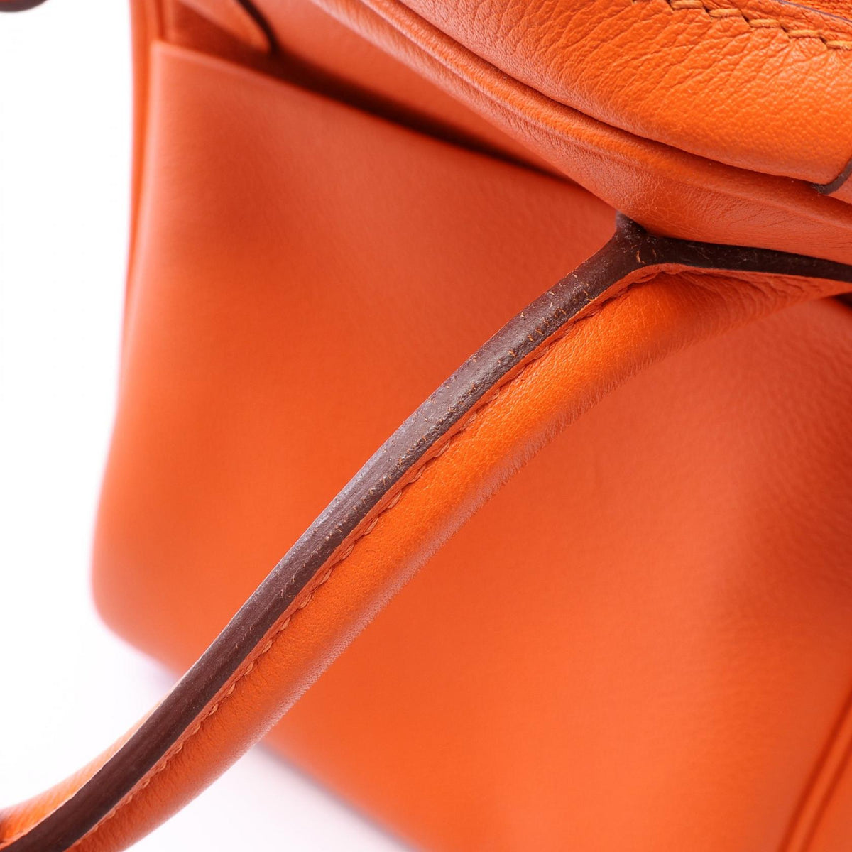 HERMES Lindy 30 Evercolor Bag Orange