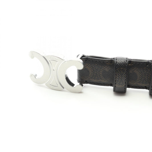 CELINE Medium Triomphe PVC Belt Black Size 95