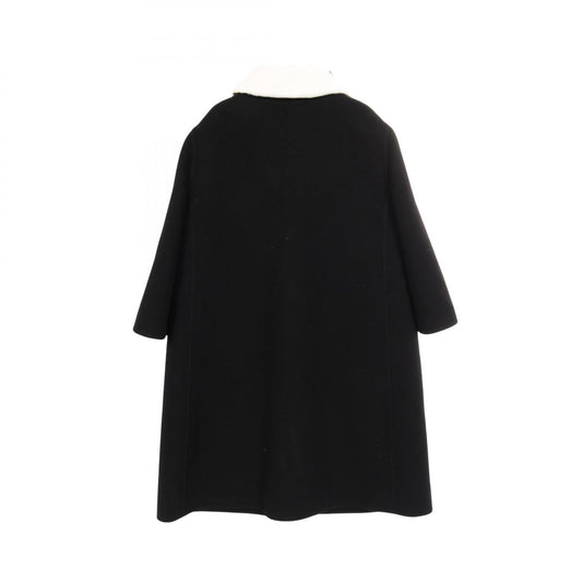 FENDI Cashmere Mink Coat Black Size 40