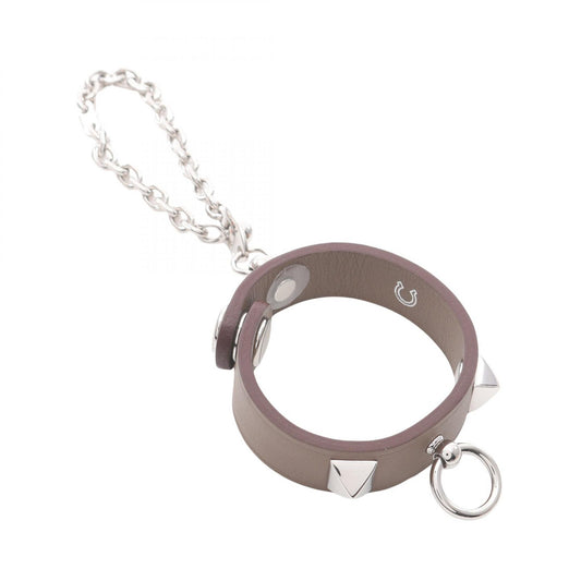 HERMES Rival Leather Glove Charm Beige