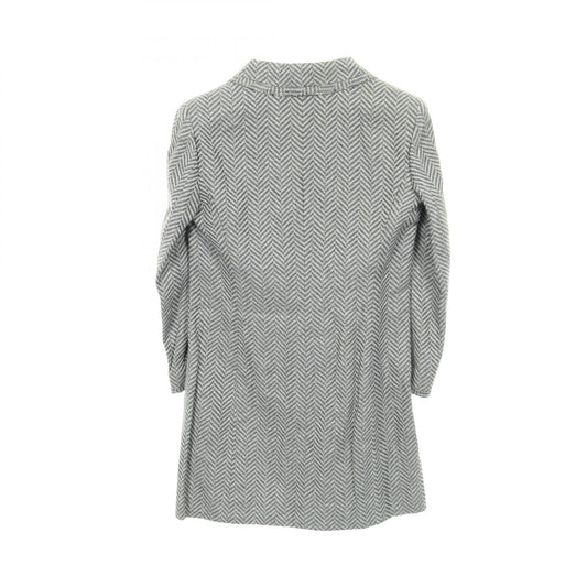 CHANEL Coco Mark Blue Fabric Blazer Size 38